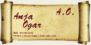 Anja Ogar vizit kartica